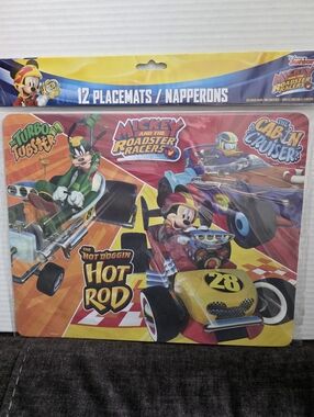 NIP Mickey and the Roadster Racers Placemat Set - Bright Multicolor